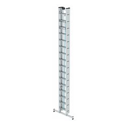 MUNK Aluminium-Seilzugleiter 3-teilig nivello®-Traverse 3 x 16 Sprossen