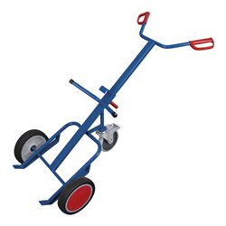 VARIOfit Fasskarre mit 1 Stützlenkrolle Vollgummibereifung