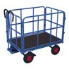 VARIOfit Handpritschenwagen mit 4 Rohrgitterwänden Luftbereifung 1.140 x 740 mm Traglast 700 kg