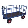 VARIOfit Handpritschenwagen mit 4 Rohrgitterwänden Luftbereifung 1.940 x 940 mm Traglast 1.000 kg
