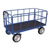 VARIOfit Handpritschenwagen mit 4 Rohrgitterwänden Vollgummibereifung 1.540 x 740 mm Traglast 1.000 kg