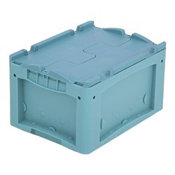 Bito Kleinladungsträger KLTD mit Deckel / KLTD43220 L400xB300xH220 mm, türkis