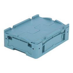 Bito Kleinladungsträger KLTD mit Deckel / KLTD43120 L400xB300xH120 mm, türkis