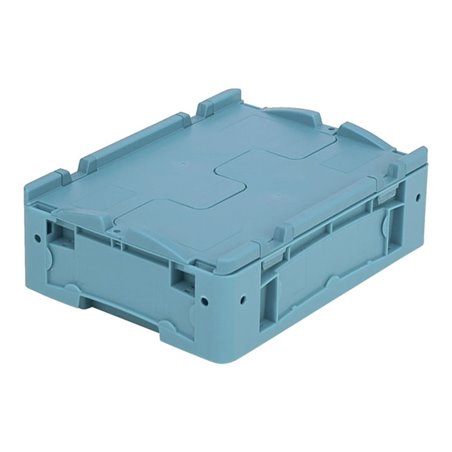 Bito Kleinladungsträger KLTD mit Deckel / KLTD43120 L400xB300xH120 mm, türkis