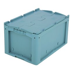 Bito Kleinladungsträger KLTD mit Deckel / KLTD64320 L600xB400xH320 mm, türkis
