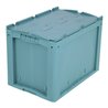 Bito Kleinladungsträger KLTD mit Deckel / KLTD64420R L600xB400xH420 mm, türkis Rippenboden