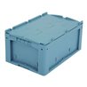 Bito Kleinladungsträger KLTD mit Deckel / KLTD64270R L600xB400xH270 mm, türkis Rippenboden