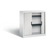 C+P Akten-Sideboard Omnispace mit Rollladen, 2 Ordnerhöhen, H1030xB1000xT420mm Front Lichtgrau Korpus Lichtgrau