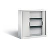 C+P Akten-Sideboard Omnispace mit Rollladen, 3 Ordnerhöhen, H1230xB1200xT420mm Front Lichtgrau Korpus Lichtgrau