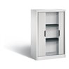C+P Akten-Sideboard Omnispace mit Rollladen, 3 Ordnerhöhen, H1230xB800xT420mm Front Lichtgrau Korpus Lichtgrau