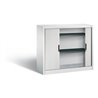 C+P Akten-Sideboard Omnispace mit Rollladen, 2 Ordnerhöhen, H1030xB1200xT420mm Front Lichtgrau Korpus Lichtgrau