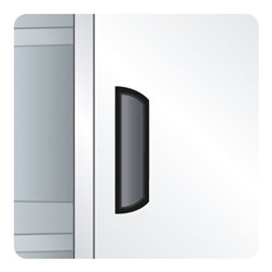 C+P Akten-Sideboard Omnispace mit Rollladen, 4 Ordnerhöhen, H1660xB800xT420mm Front Lichtgrau Korpus Lichtgrau