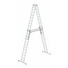 MUNK Aluminium-Stehleiter 4-teilig nivello®-Traverse 4 x 12 Sprossen