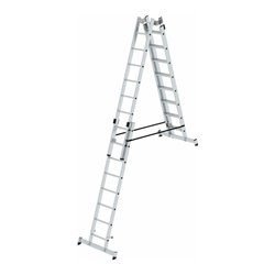 MUNK Aluminium-Stehleiter 4-teilig nivello®-Traverse 4 x 8 Sprossen