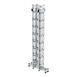 MUNK Aluminium-Stehleiter 4-teilig nivello®-Traverse 4 x 8 Sprossen
