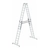 MUNK Aluminium-Stehleiter 4-teilig nivello®-Traverse 4 x 10 Sprossen