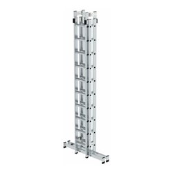 MUNK Aluminium-Stehleiter 4-teilig nivello®-Traverse 4 x 10 Sprossen