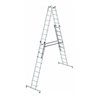 MUNK Aluminium-Stehleiter 4-teilig nivello®-Traverse 4 x 10 Sprossen