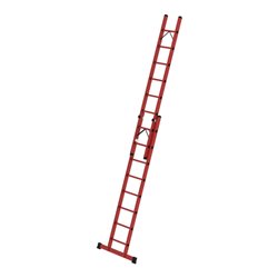 MUNK Vollkunstoff-Schiebe/Seilzugleiter 2-teilig Standtraverse 2 x 8 Sprossen