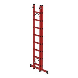 MUNK Vollkunstoff-Schiebe/Seilzugleiter 2-teilig Standtraverse 2 x 8 Sprossen