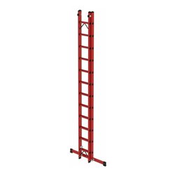 MUNK Vollkunstoff-Schiebe/Seilzugleiter 2-teilig Standtraverse 2 x 12 Sprossen