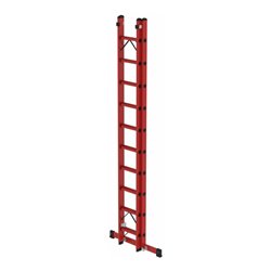 MUNK Vollkunstoff-Schiebe/Seilzugleiter 2-teilig Standtraverse 2 x 10 Sprossen