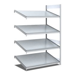 Bito Bereitstellregal schräg L1008xH2000xT824 mm, Anbaufeld verzinkt