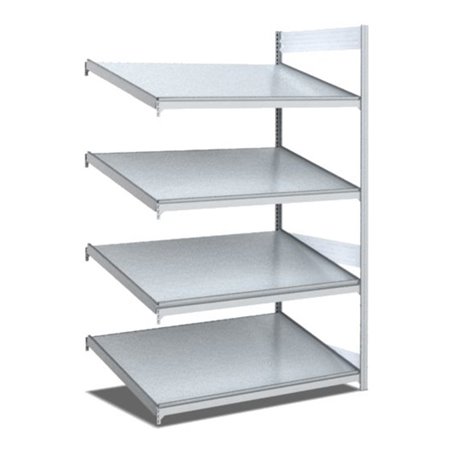 Bito Bereitstellregal schräg L1008xH2000xT824 mm, Anbaufeld verzinkt