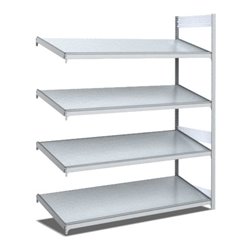 Bito Bereitstellregal schräg L1308xH2000xT624 mm, Anbaufeld verzinkt