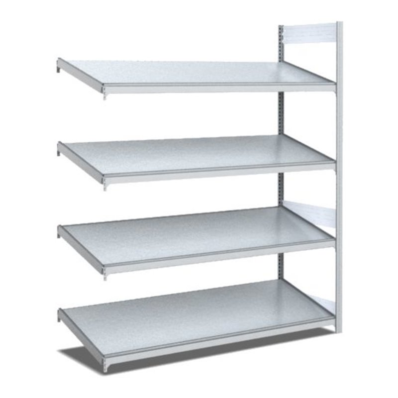 Bito Bereitstellregal schräg L1308xH2000xT624 mm, Anbaufeld verzinkt