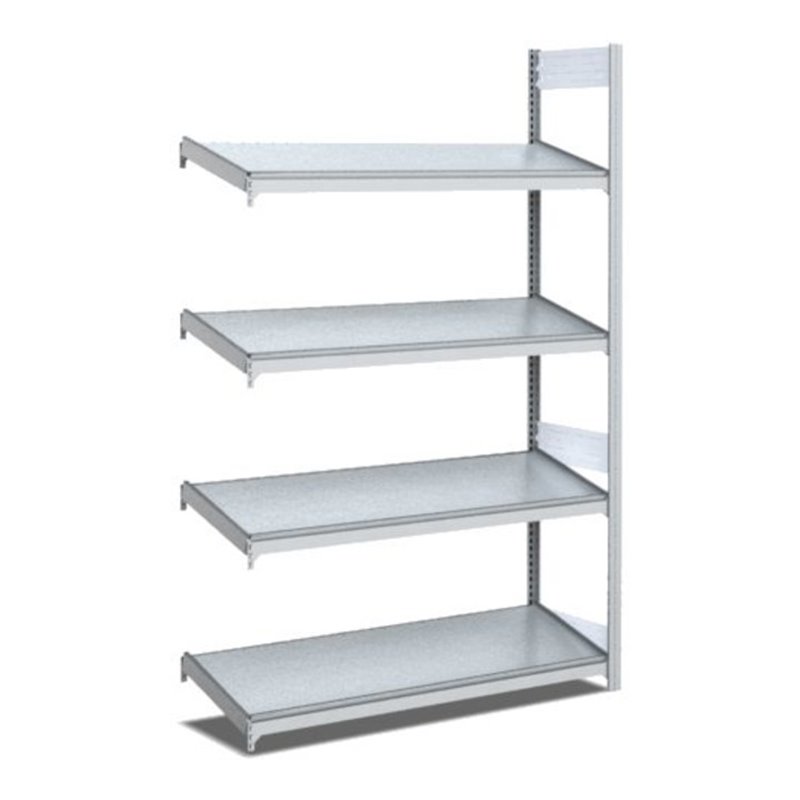 Bito Bereitstellregal schräg L1008xH2000xT424 mm, Anbaufeld verzinkt