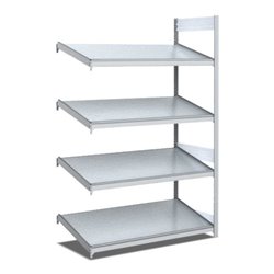 Bito Bereitstellregal schräg L1008xH2000xT624 mm, Anbaufeld verzinkt