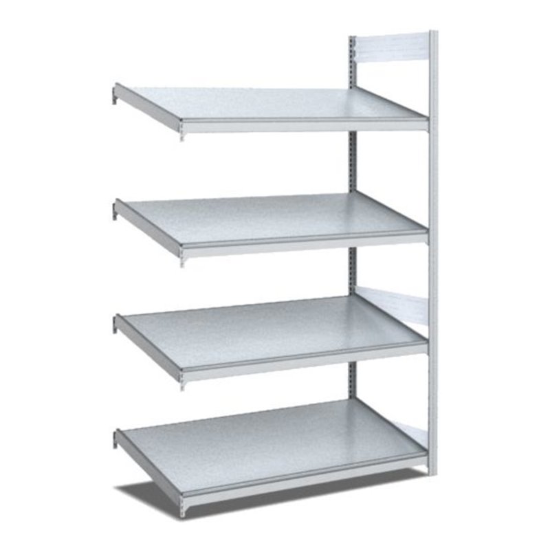 Bito Bereitstellregal schräg L1008xH2000xT624 mm, Anbaufeld verzinkt