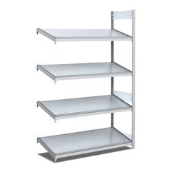 Bito Bereitstellregal schräg L1008xH2000xT524 mm, Anbaufeld verzinkt