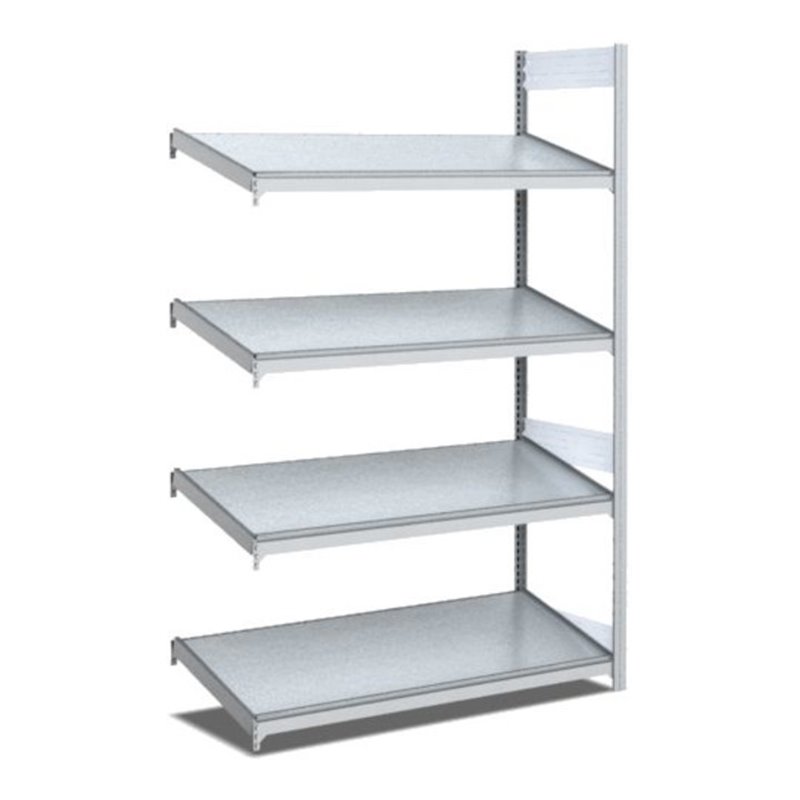 Bito Bereitstellregal schräg L1008xH2000xT524 mm, Anbaufeld verzinkt