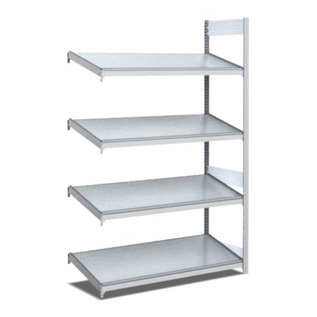 Bito Bereitstellregal schräg L1008xH2000xT524 mm, Anbaufeld verzinkt