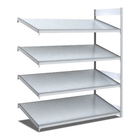 Bito Bereitstellregal schräg L1308xH2000xT824 mm, Anbaufeld verzinkt