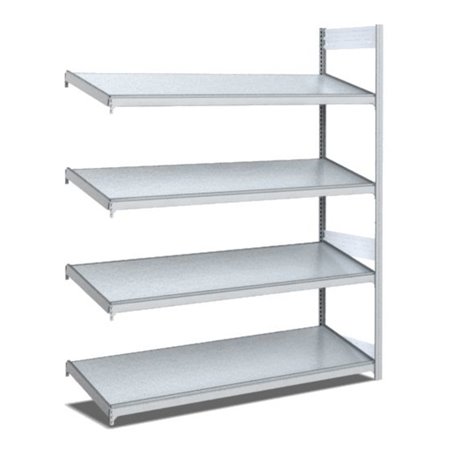 Bito Bereitstellregal schräg L1308xH2000xT524 mm, Anbaufeld verzinkt