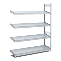 Bito Bereitstellregal schräg L1308xH2000xT424 mm, Anbaufeld verzinkt