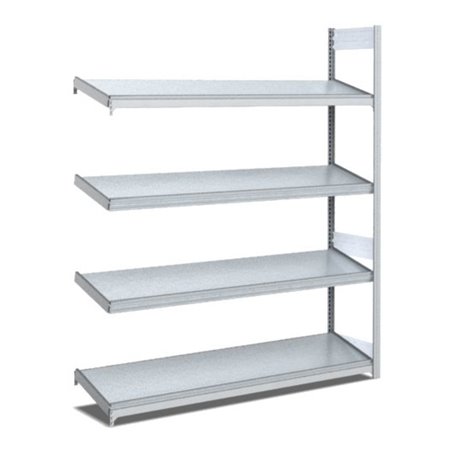 Bito Bereitstellregal schräg L1308xH2000xT424 mm, Anbaufeld verzinkt