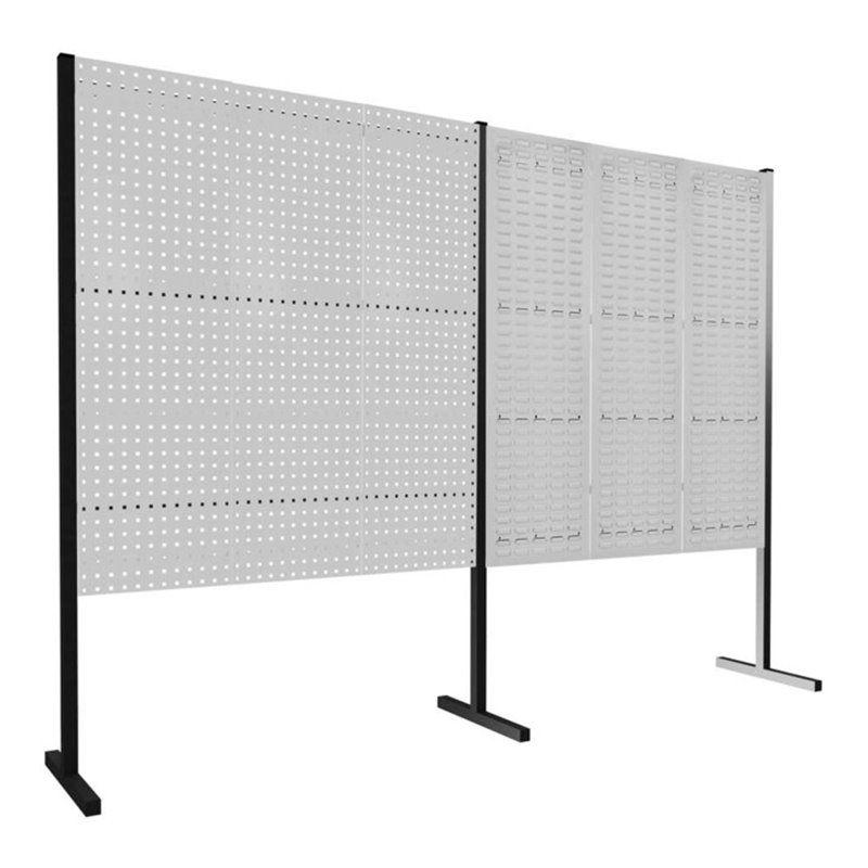 Kappes Trennwand RasterPlan Doppelfeld 180° H1500 mm RAL 7035 Ausstattung 1 LP/SP