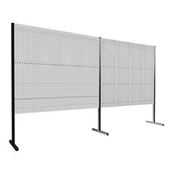 Kappes Trennwand RasterPlan Doppelfeld 180° H1500 mm RAL 7035 Ausstattung 3 LP/SP