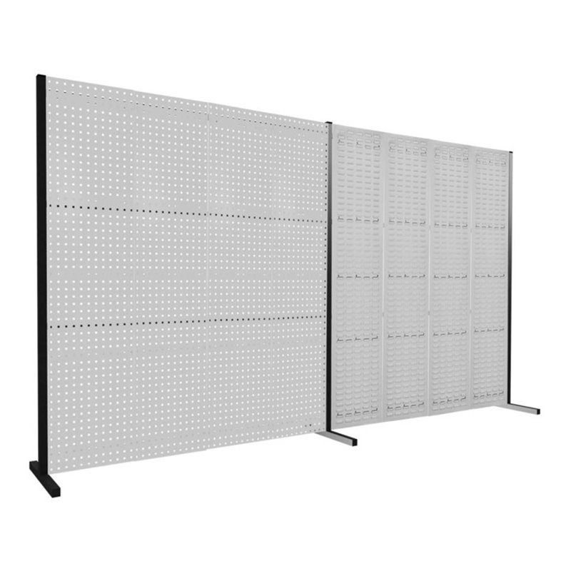 Kappes Trennwand RasterPlan Doppelfeld 180° H2000 mm RAL 7035 Ausstattung 3 LP/SP