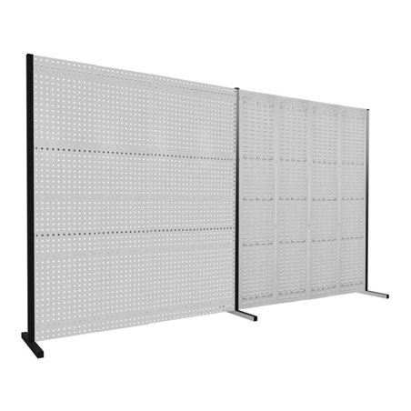 Kappes Trennwand RasterPlan Doppelfeld 180° H2000 mm RAL 7035 Ausstattung 3 LP/SP