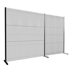 Kappes Trennwand RasterPlan Doppelfeld 180° H2000 mm RAL 7035 Ausstattung 2 LP/SP