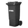 STIER 2-Rad-Müllgroßbehälter 80 l grau BxTxH 445x520x939 mm