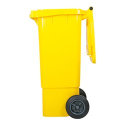 STIER 2-Rad-Müllgroßbehälter 80 l gelb BxTxH 445x520x939 mm