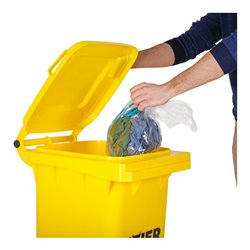 STIER 2-Rad-Müllgroßbehälter 80 l gelb BxTxH 445x520x939 mm