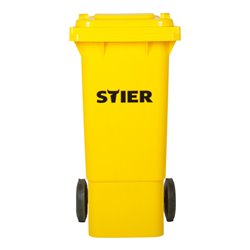 STIER 2-Rad-Müllgroßbehälter 80 l gelb BxTxH 445x520x939 mm