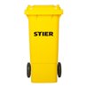 STIER 2-Rad-Müllgroßbehälter 80 l gelb BxTxH 445x520x939 mm